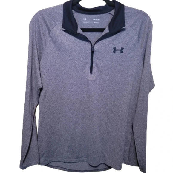 Under Armour Other - Under Armor Men's grey Long-Sleeve HEATGEAR 1/4 Quarter Zip Pullover Si…